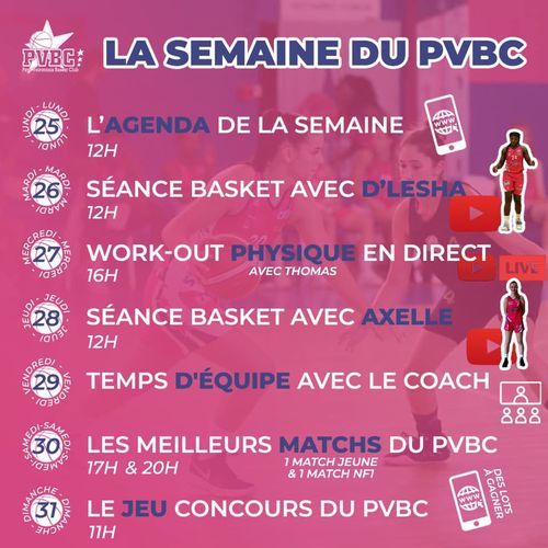 Programme de la semaine