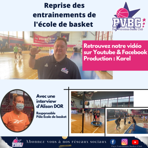Reprise école de basket Reprise école de basket