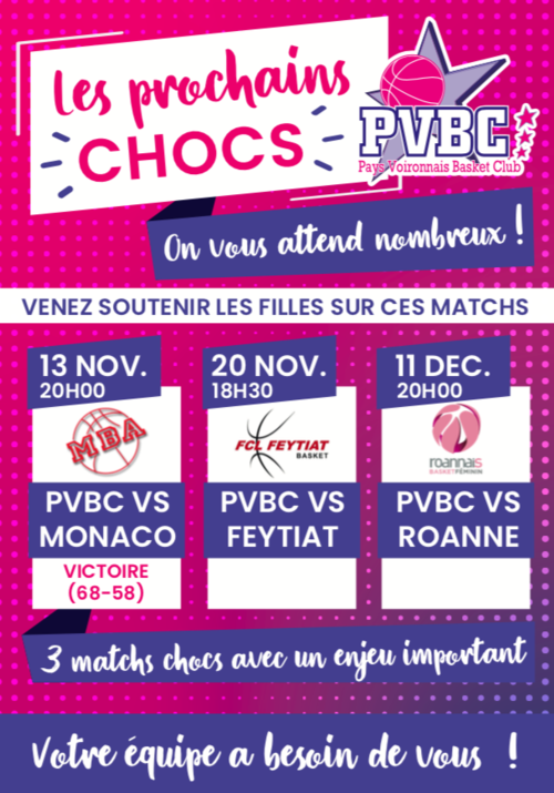 Match choc samedi 20/11