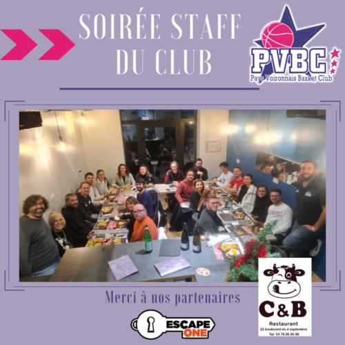 Soir&eacute;e Staff PVBC