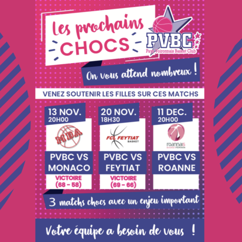 Match choc samedi 11/12