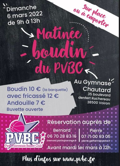 Matin&eacute;e boudin