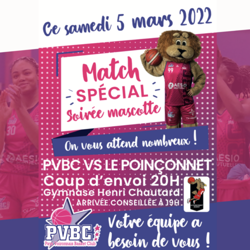 Match NF1 SOIRÉE MASCOTTE Match NF1 SOIRÉE MASCOTTE
