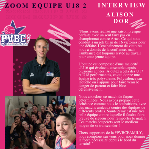 Zoom &eacute;quipe U18 2 en phase finale