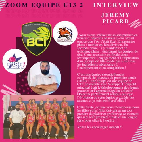 Zoom &eacute;quipe U13 2 en finale