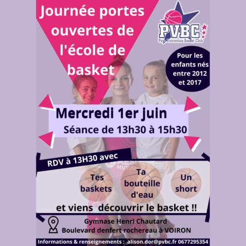 Journ&eacute;e portes ouvertes &eacute;cole de basket