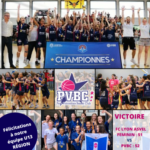 NOS U13 REGION CHAMPIONNES
