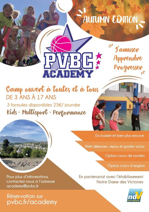 INSCRIVEZ VOUS PVBC ACADEMY AUTUMN EDITION