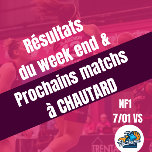 Resultat et programme du week end