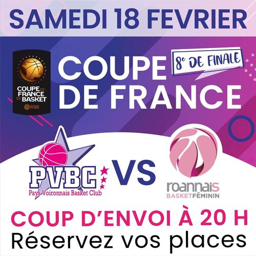 8e de finale contre Roanne le 18 f&eacute;vrier