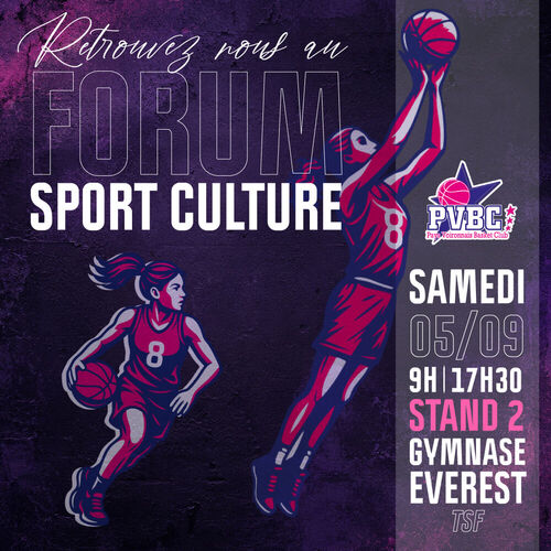 Retrouvez le PVBC au Forum Sport & Culture 2026 ! Retrouvez le PVBC au Forum Sport & Culture 2026 !