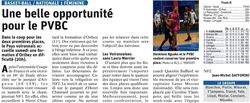 Article : "Une belle opportunit&eacute; pour le PVBC"