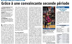 Article : "Gr&acirc;ce &agrave; une convaincante p&eacute;riode"