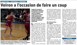 Article : "Voiron a l'occasion de faire un coup"