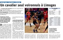 Article : "Un cavalier seul Voironnais &agrave; Limoges"