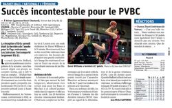 Article : "Succ&egrave;s incontestable pour le PVBC"