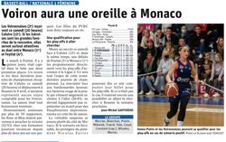 Article : "Voiron aura une oreille &agrave; Monaco"