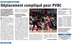 Article : "D&eacute;placement compliqu&eacute; pour le PVBC"