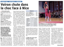 Voiron chute dans le choc face &agrave; Nice