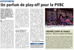 Un parfum de play-off pour le PVBC