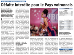 D&eacute;faite interdite pour le Pays voironnais