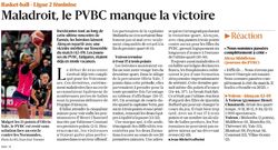 Maladroit, le PVBC manque la victoire