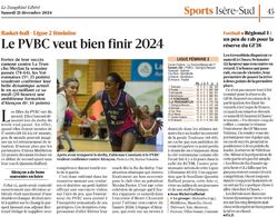 Apr&egrave;s la victoire dans le derby is&eacute;rois, le PVBC veut finir fort