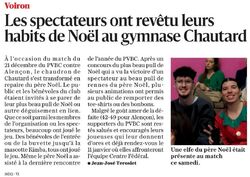 Les spectateurs ont revêtu leurs habits de Noël au gymnase Chautard