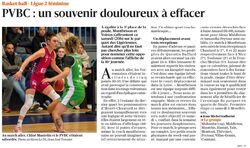 PVBC : un souvenir douloureux &agrave; effacer contre Montbrison