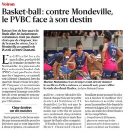 Contre Mondeville, le PVBC face &agrave; son destin