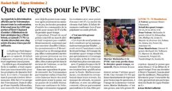 Que de regrets pour le PVBC
