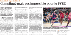 Le PVBC peut-il s'imposer &agrave; Montbrison ?