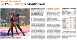 Le PVBC chute &agrave; Montbrison