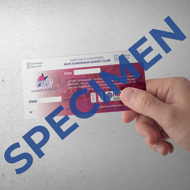 Billet d'entr&eacute;e match PVBC Plein tarif