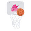 Mini panier de basket blanc et rose
