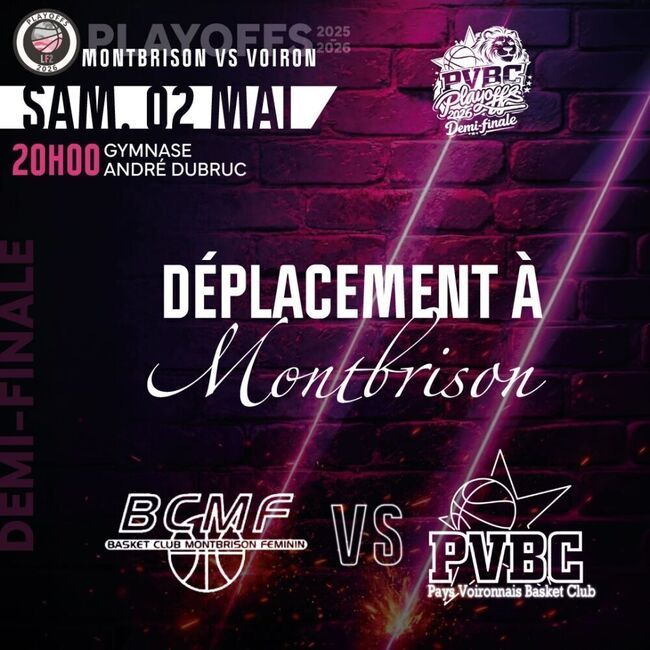 Place BUS supporter Montbrison - LF2 - Match aller